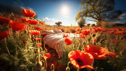 1. We\'ll Sleep In This Bed Under The Sun - a Digital Art Artowrk by Anna Laurila